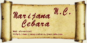 Marijana Cebara vizit kartica